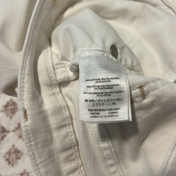 Madewell Cali Demi Boot Jeans in Pure White Denim Raw Hem Edition Size 29 - Picture 13 of 17